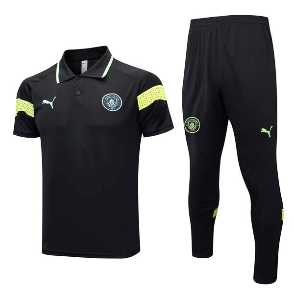 Polo Manchester City Conjunto Completo 2023 2024 Negro 2